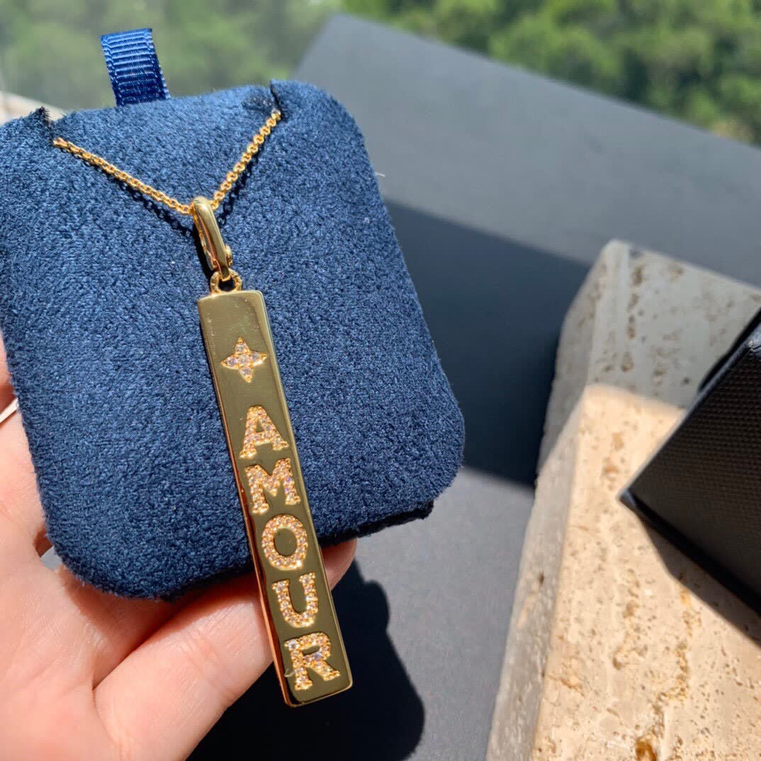 APM Monaco Amour Bar Pendant Necklace
